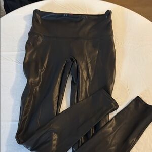 Spanx Black Faux Leather Leggings